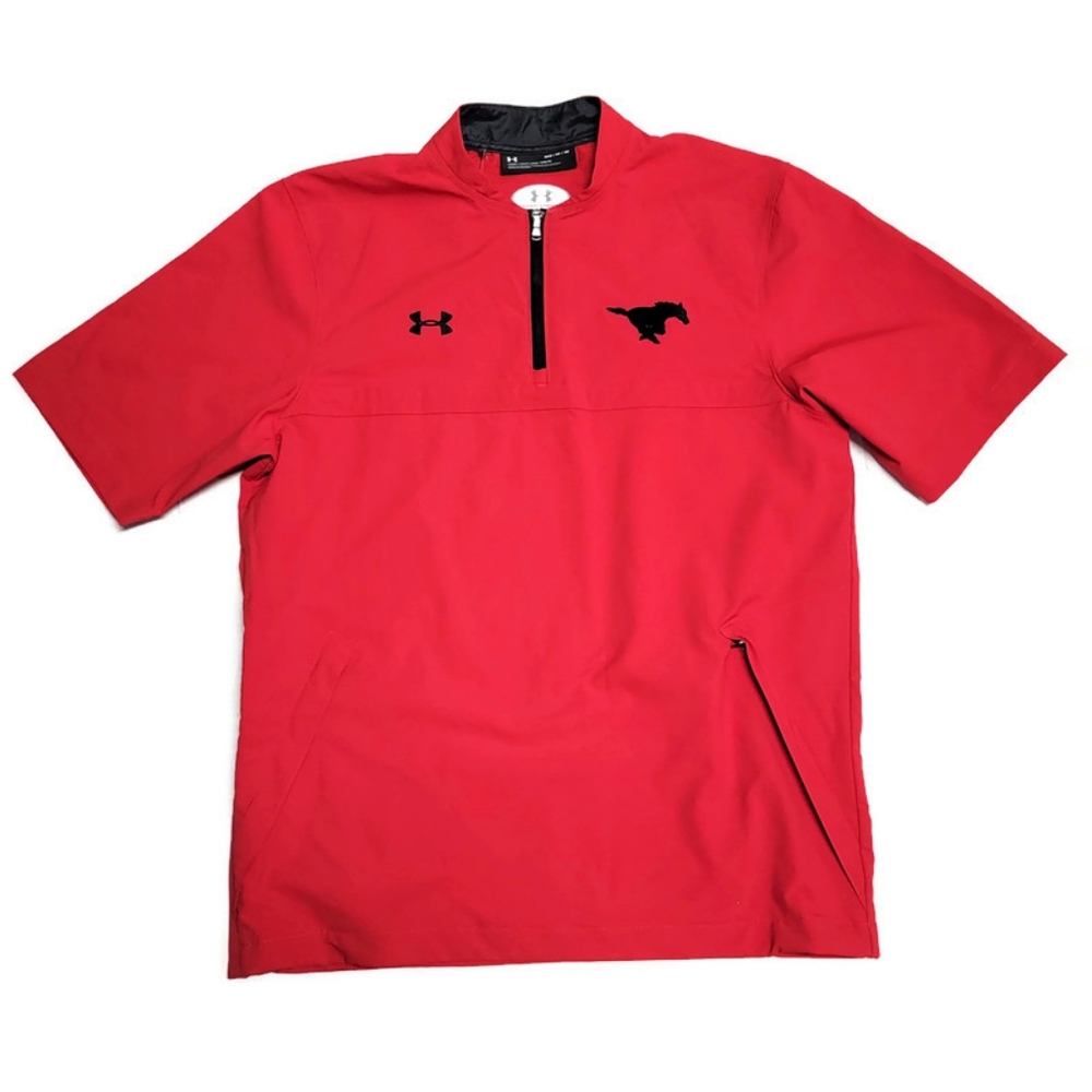 Under Armour Red Short Sleeve Windbreaker Pullover